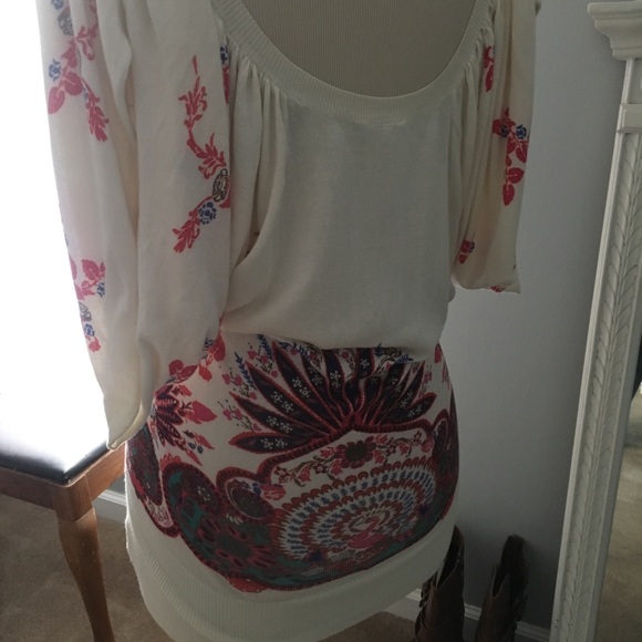 Free People Ivory Peacock Feminine Tunic - Picture 4 of 6